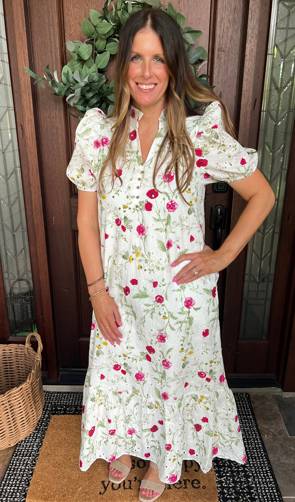 White Floral Maxi