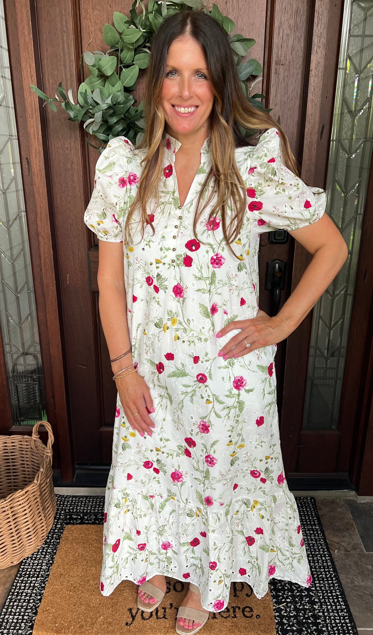 White Floral Maxi