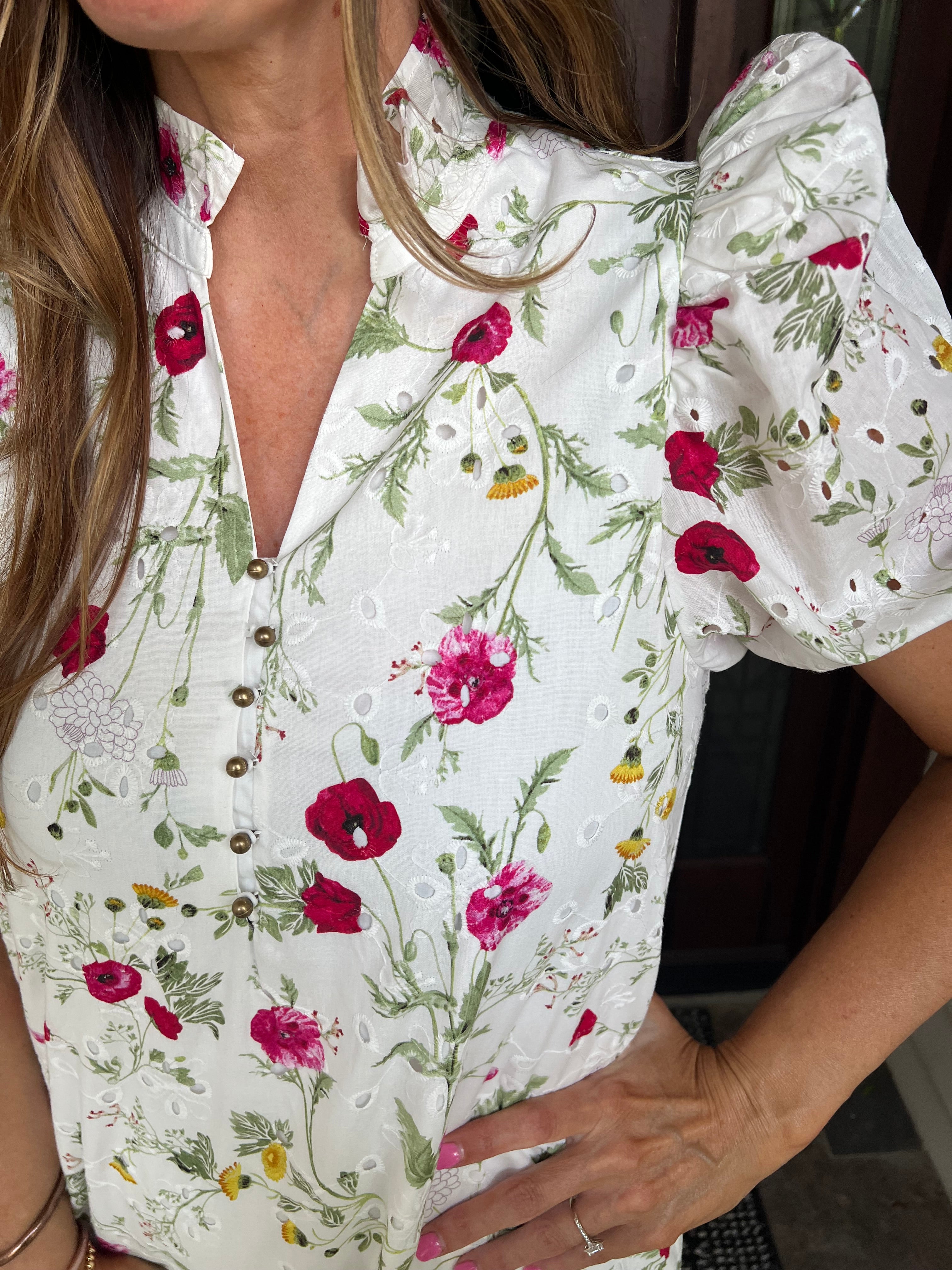 White Floral Maxi