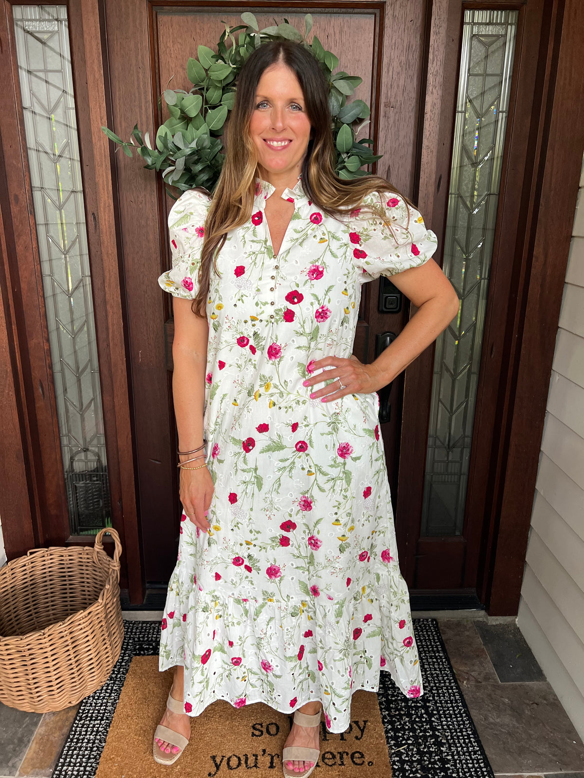 White Floral Maxi