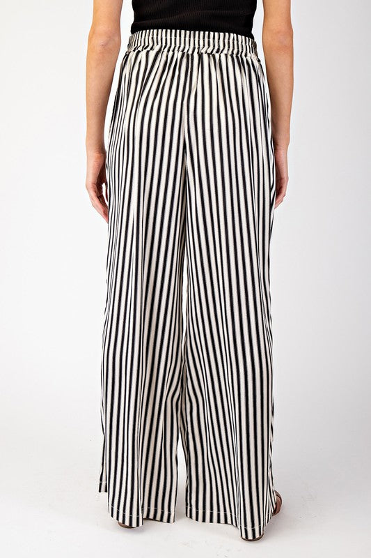 Black and White Striped Pant