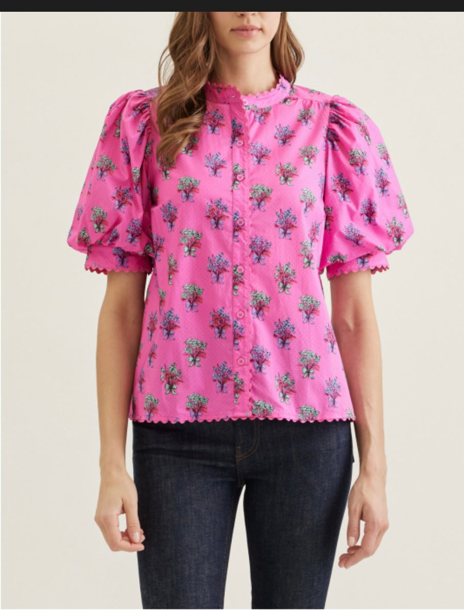 Pink Bouquets Top