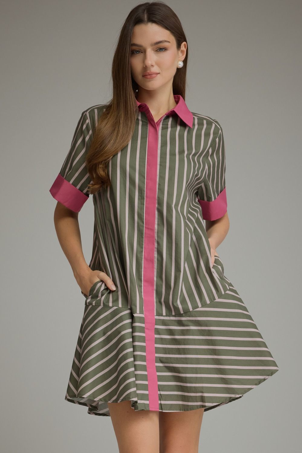 Army Striped Dress