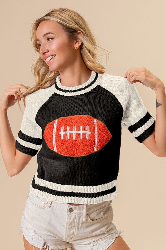 Football Patch Sweater