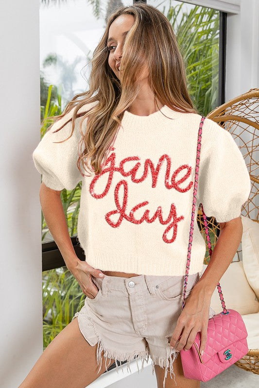 GAME DAY Sweater - Ivory