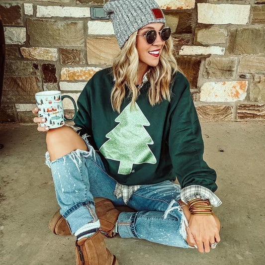 Christmas Tree Sweatshirt - Green