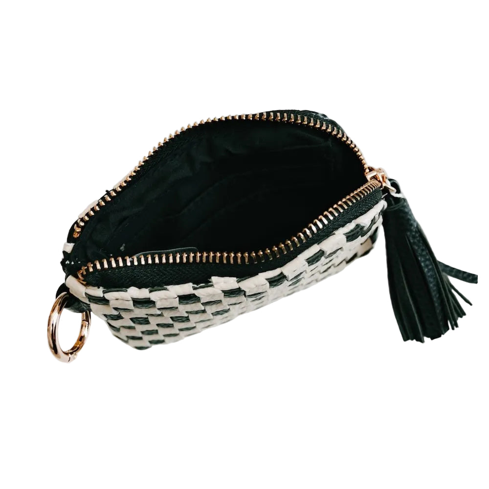 Paris Checkered Wallet - Black